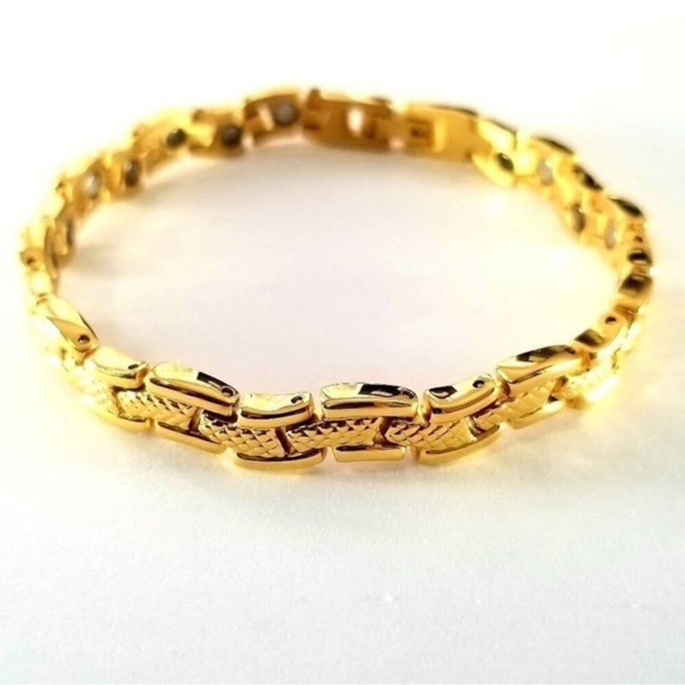 Men’s women’s 316L stainless steel‎ magnetic hypoallergenic bracelet 8" long